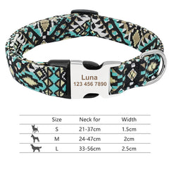 Personalized Adjustable Nylon Dog and Cat Collar